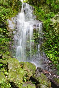 Beautiful waterfall near the gorge in Takachihol, Japan - Kyushu island