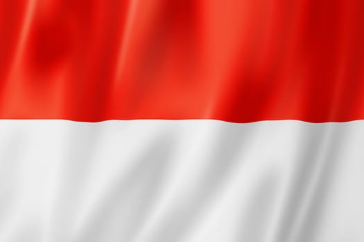 Indonesia flag, three dimensional render, satin texture