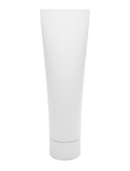 Blank cosmetic tube isolated on white background