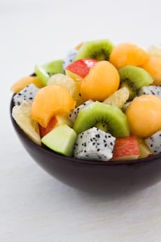 Varieties of Fruit salad in a bowl