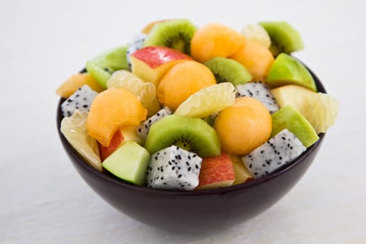 Varieties of Fruit salad in a bowl