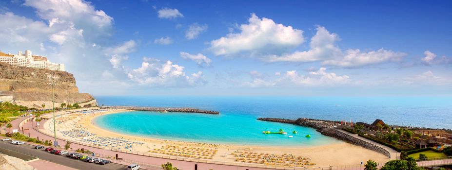 Amadores aqua beach in Gran Canaria at Canary Islands