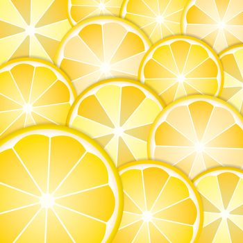 Abstract with pattern lemons slices from background