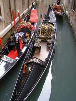 gondolas in Venice