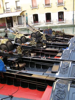 gondolas in Venice