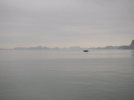 Ha Long bay Vietnam before night 