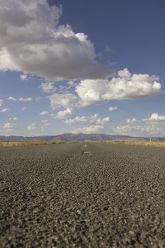 Country Highway - Highway and Sky with clouds