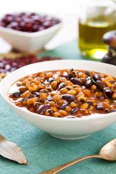 Kidney Beans,Black eye bean ,soy bean with tomato and herb stew