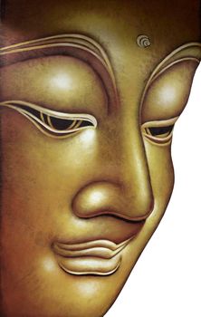 Buddha figure with texture blending process