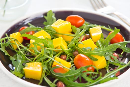 Mango ,Pomegranate and rocket salad