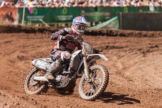 SEMIGORJE, RUSSIA - JULY 22: Grand Prix of Russia of FIM Motocross World Championship MX1 and MX2 Series on July 22, 2012 in Semigorje, Russia