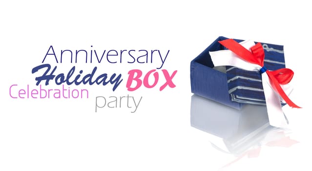 gift box with ribbon isolated on white