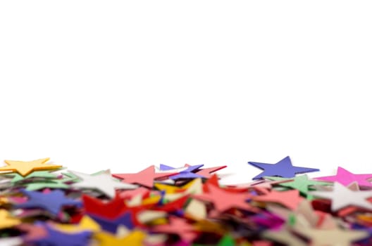 Colored stars background for your text over white