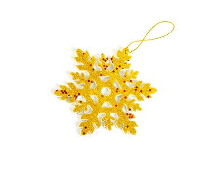 Christmas tree decoration star isolated on white background