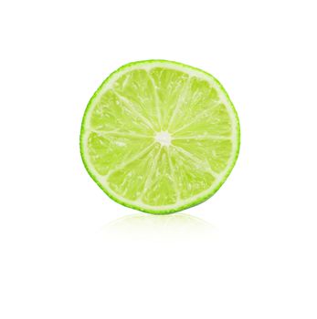 lime slice isolated on white