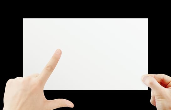 Hand holding paper