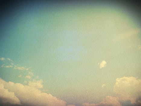 retro image of cloudy sky