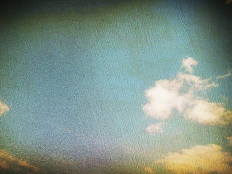 retro image of cloudy sky