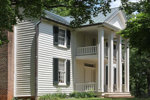 Main house on the Sam Davis American Confederate Hero Home in Smyrna Tenneesee. 