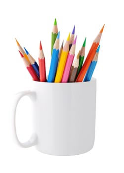 Color pencils with clipping path