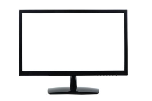Computer monitor isolated on white, clipping path