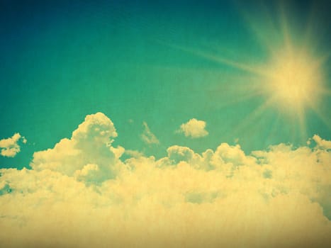 retro image of cloudy sky