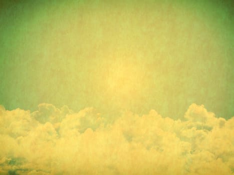 Vintage background in the blue shade with clouds