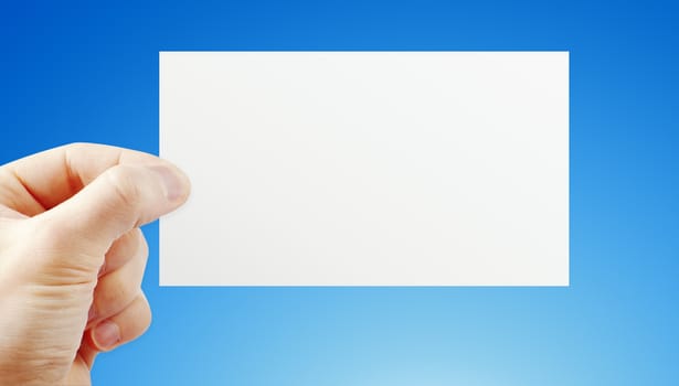 Hand holding paper