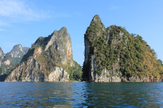 Cheow Larn Lake at Khao Sok National Park in Southern Thailand