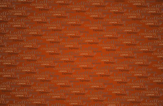 Coffee words background