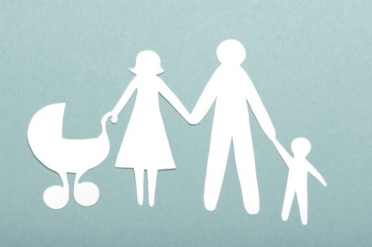 Closeup of paper family