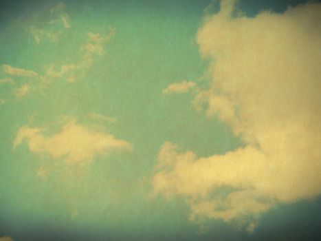 retro image of cloudy sky