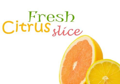 Citrus fresh fruit isolated on a white background