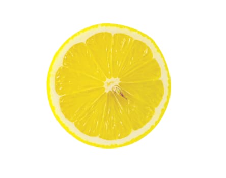 slice of lemon isolated on white background