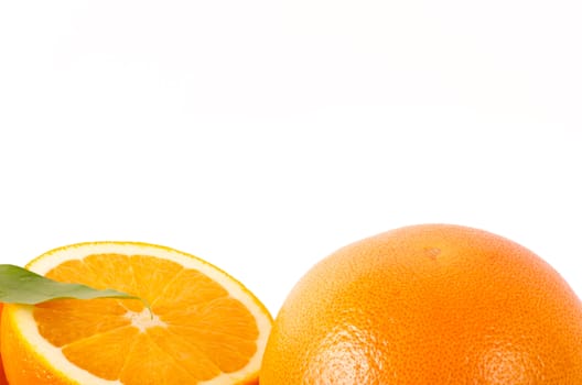 Orange fruit isolated on white background + Clipping Path