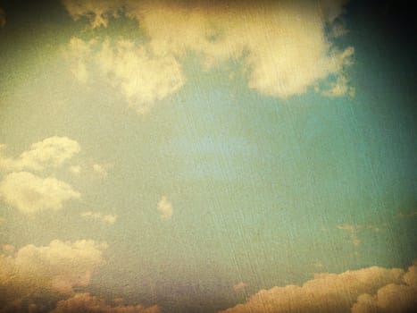 retro image of cloudy sky