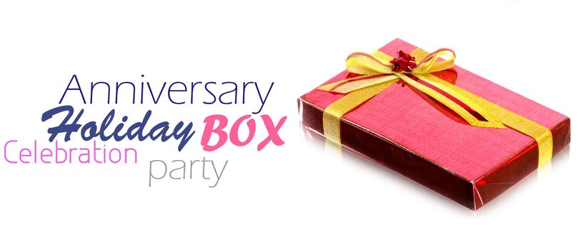 Red Gift Box on white background