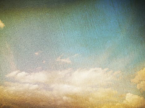 retro image of cloudy sky