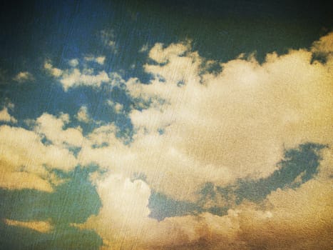 retro image of cloudy sky