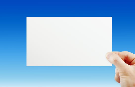 Hand holding paper