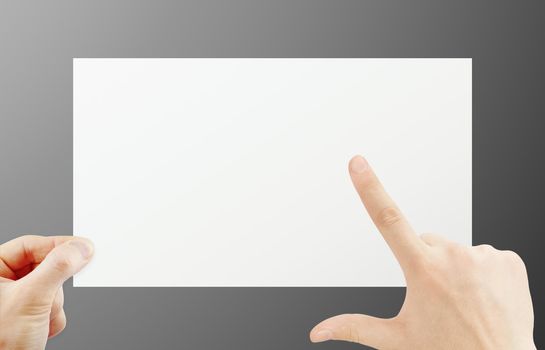 Hand holding paper