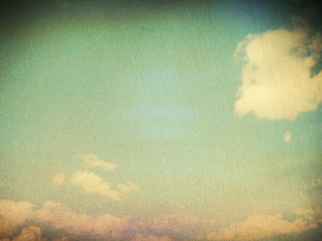 retro image of cloudy sky