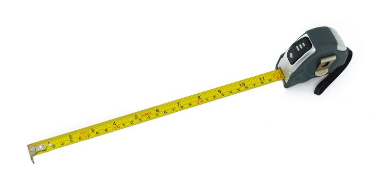 measuring tape on white background