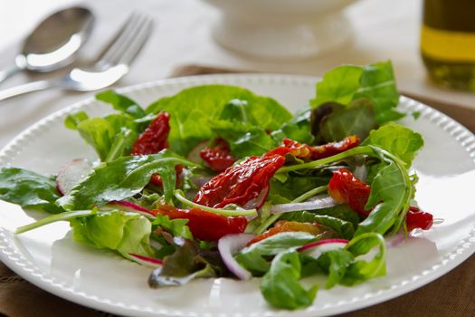 Sundried tomato with radish and rocket salad