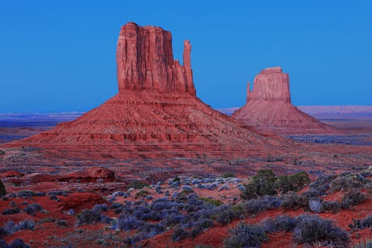 Monument Valley Landscape Before Sunrise