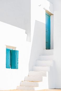 Detail from a typical traditional house in Sifnos island, Greece. 