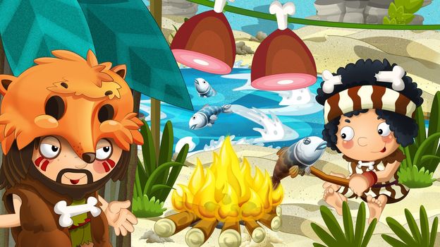 Detailed illustration with lot of different elements