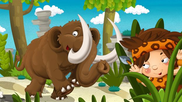 Detailed illustration with lot of different elements