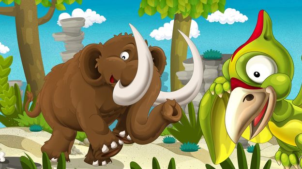 Detailed illustration with lot of different elements