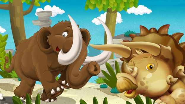 Detailed illustration with lot of different elements
